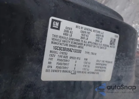 2010 Chevrolet Silverado 1500 Lt from USA, damaged, VIN 1GCSCSE08AZ132330